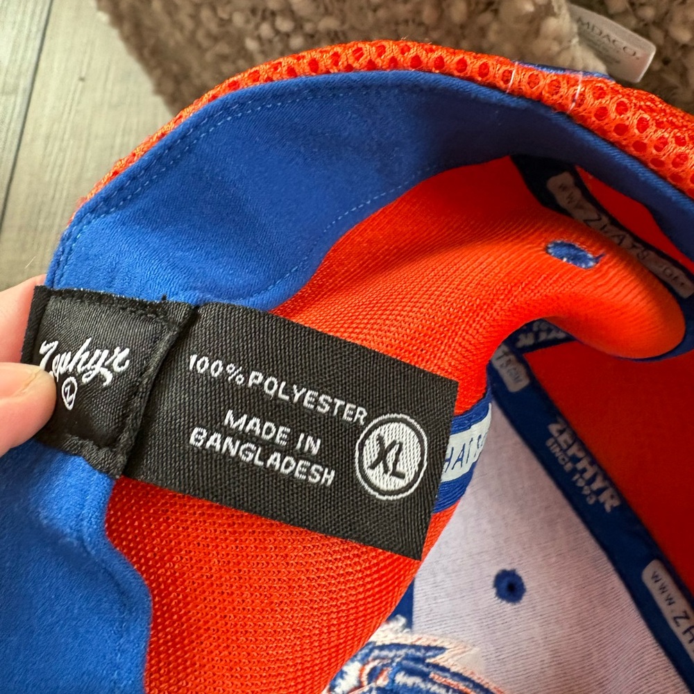 Zephyr Blue and Orange Cap - Picture 2 of 5